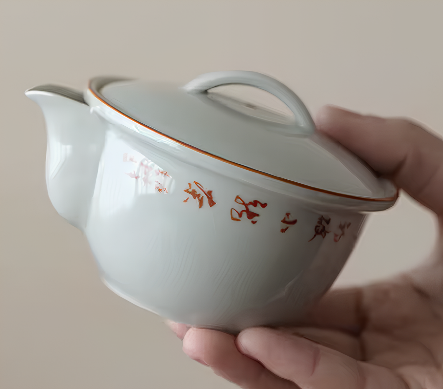Podróżny zestaw kung-fu z malowaną ceramiką