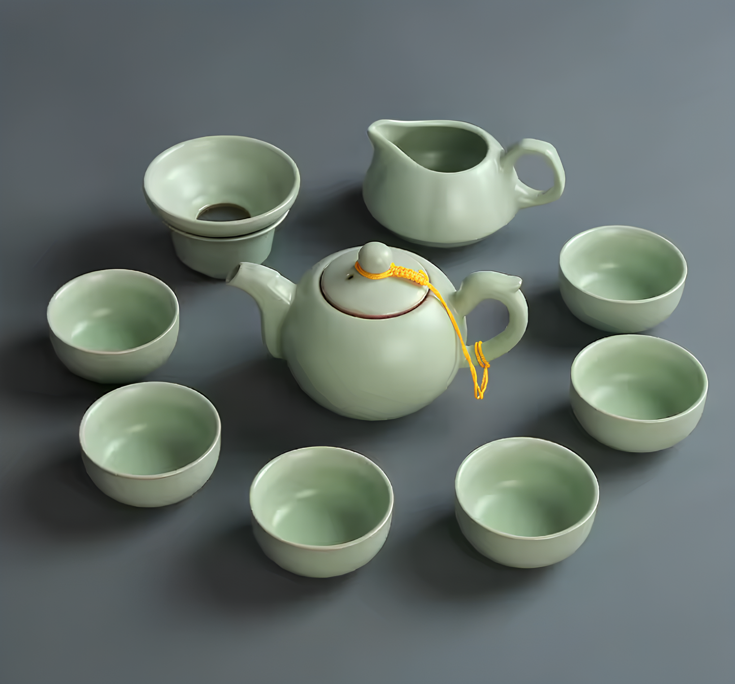 Duży ceramiczny zestaw do herbaty