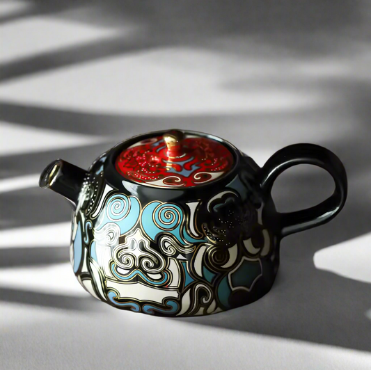 Mały czajnik „Złoty Smok” z efektem metallic