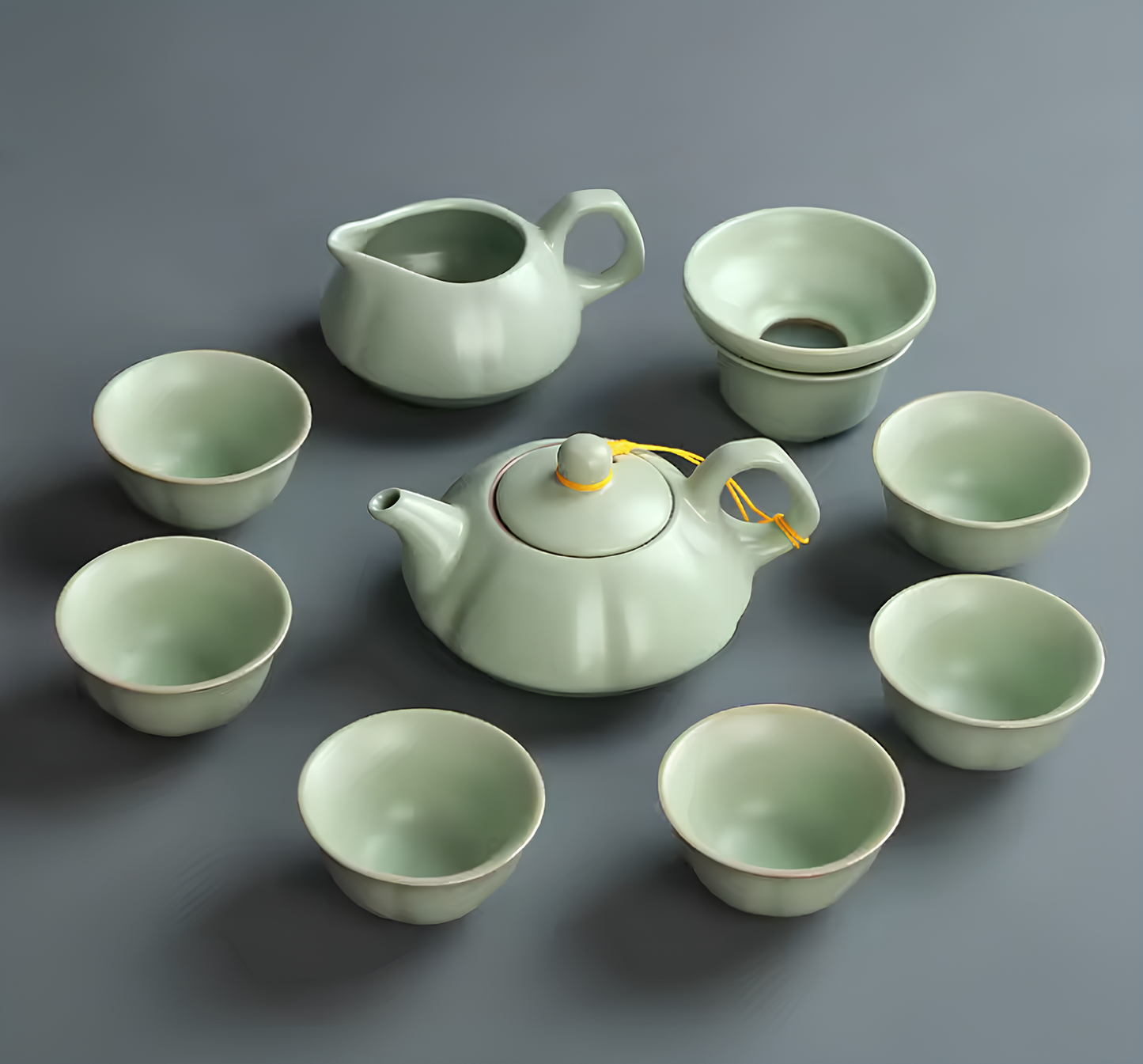 Duży ceramiczny zestaw do herbaty