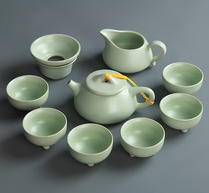 Duży ceramiczny zestaw do herbaty