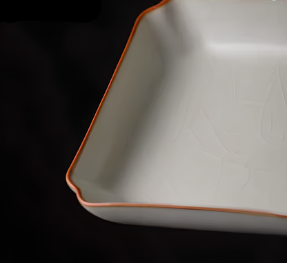 Kwadratowy podstawek z porcelany Ru Kiln