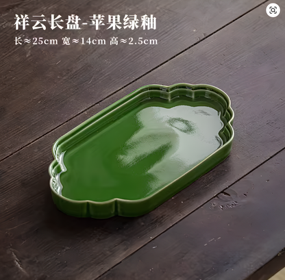 Ceramiczny podstawek retro w stylu chińskim